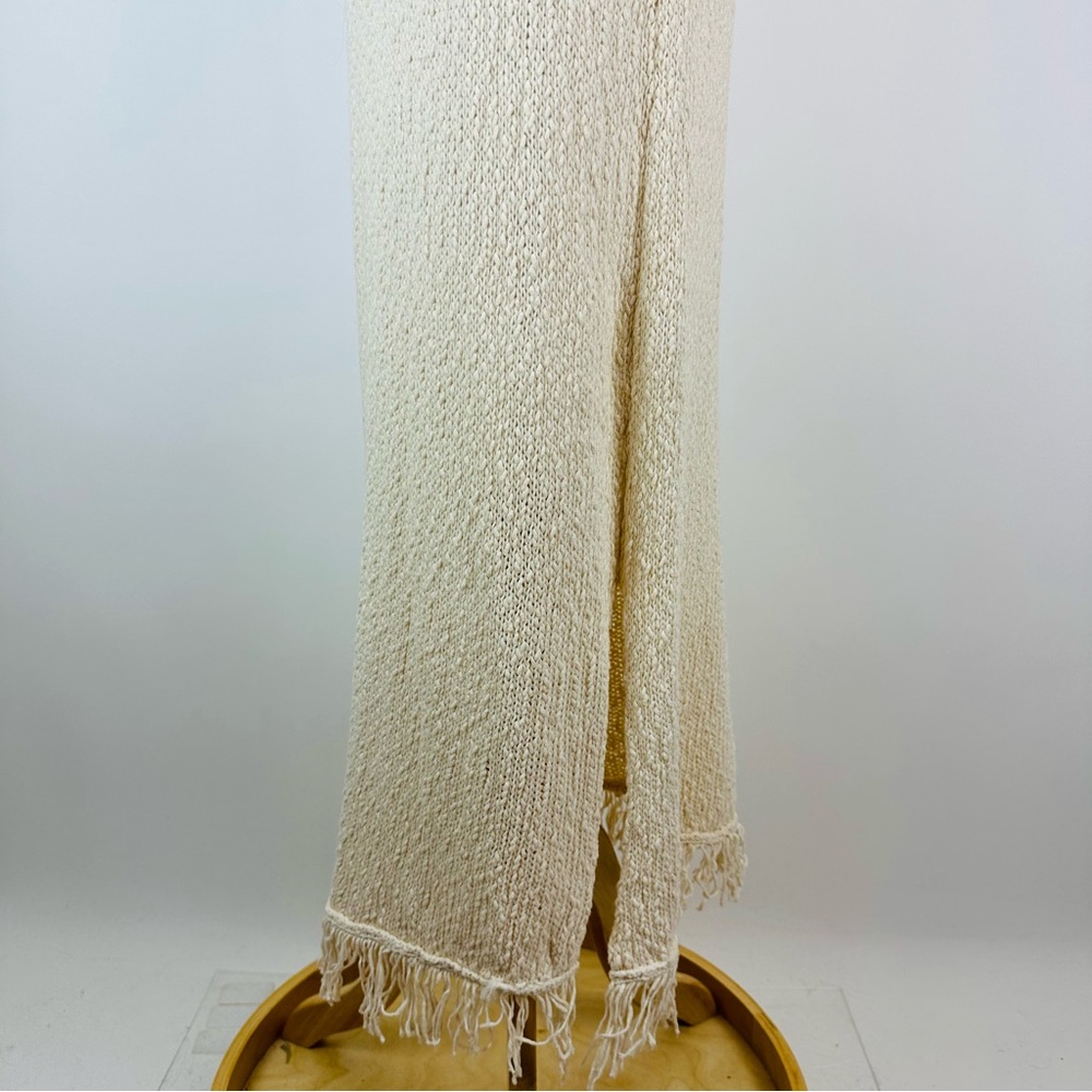 Anthropologie Callahan Isla Knit Midi Dress Fringe Bottom Size Large - Picture 8 of 11